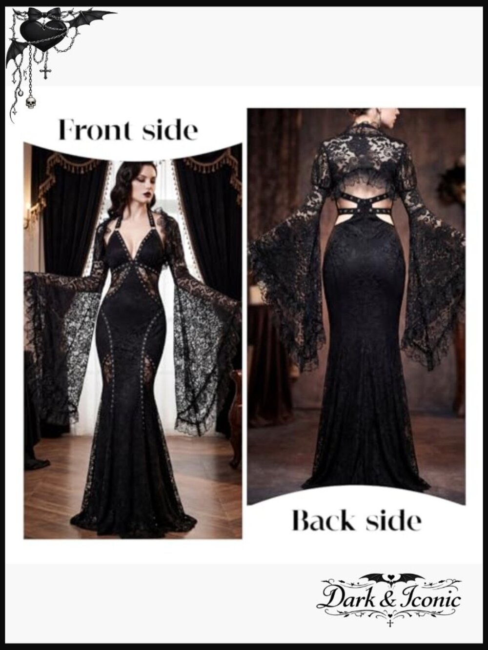 Women Victorian Gothic Lace Bolero Shrug Vampire Vamp Cosplay Corset Top - Picture 5 of 7